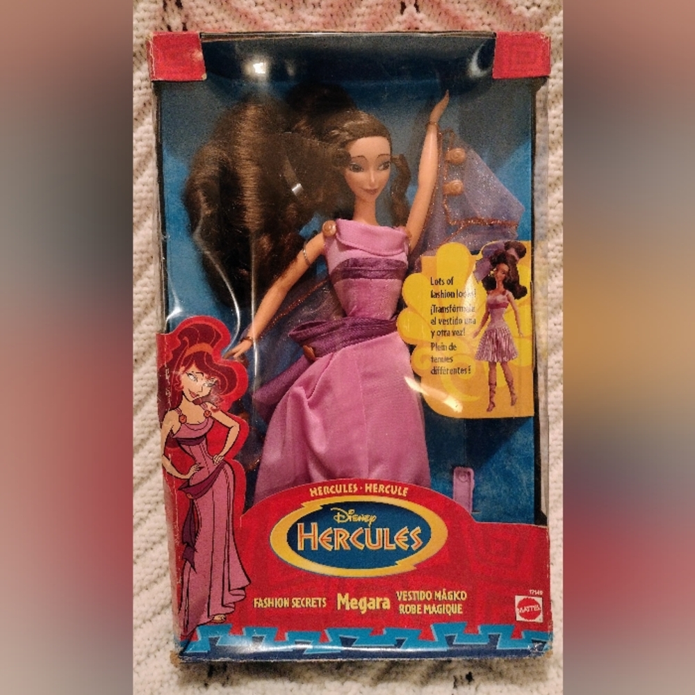 Disney Hercules Fashion Secrets MEGARA DOLL New In Box MATTEL 17149 Vintage 1996
